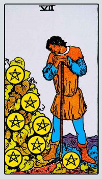 Seven of Pentacles Card