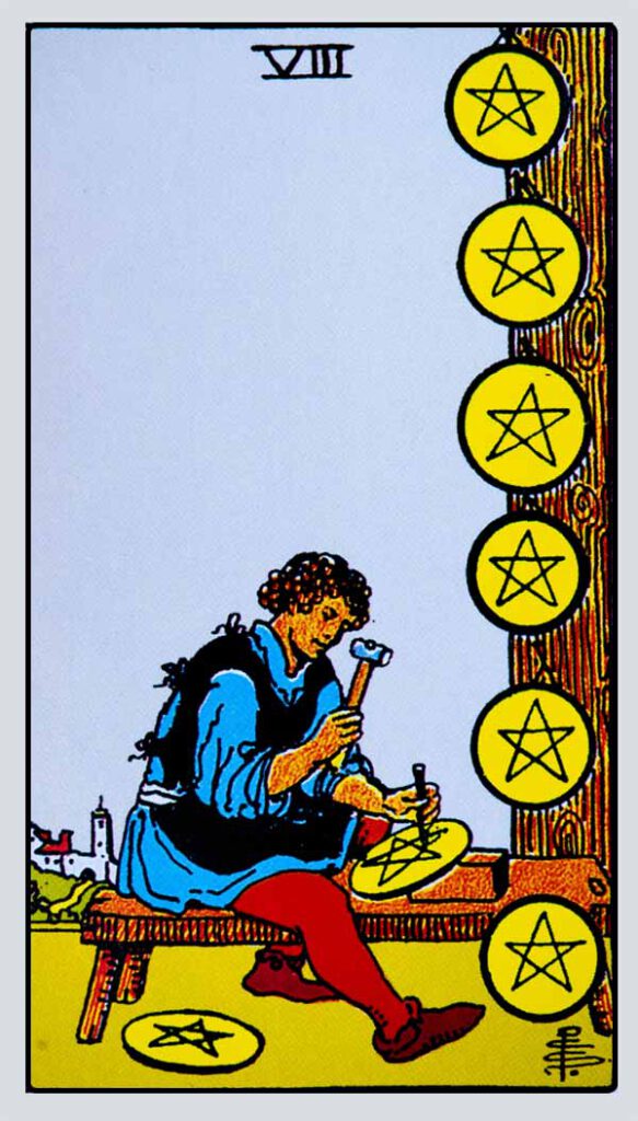 Eight of Pentacles Card