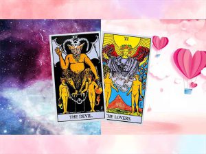 the lovers & the devil cards