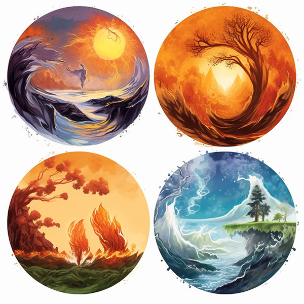 Four Elements in the Tarot